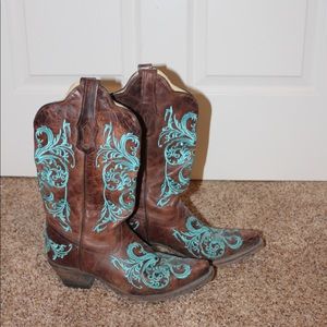 Real leather cow girl boots